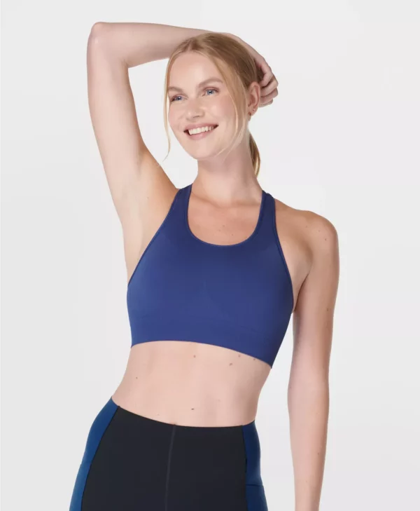 Stamina Seamless Sports Bra Kobaltblauw - Sweaty Betty Sport-bh