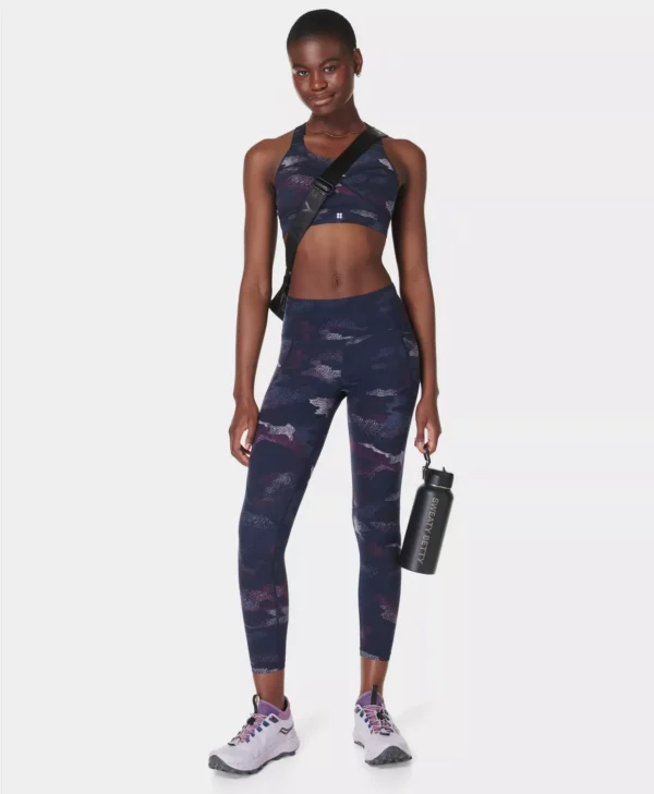 Power 7/8 Gym Leggings Blauwe Camouflageprint - Sweaty Betty Leggings