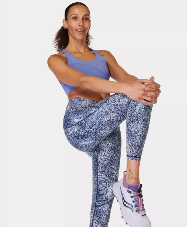 Power 7/8 Gym Leggings Blauwe Spikkelprint - Sweaty Betty Leggings