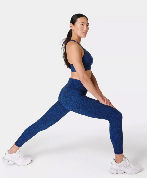 Power 7/8 Gym Leggings Zwarte Pioenroosprint - Sweaty Betty Leggings