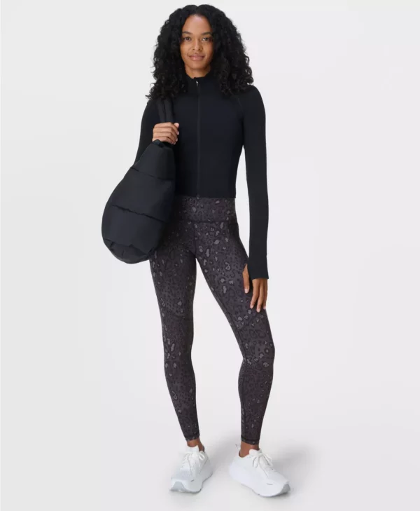 Power 7/8 Gym Leggings Zwarte Luipaardprint - Sweaty Betty Leggings