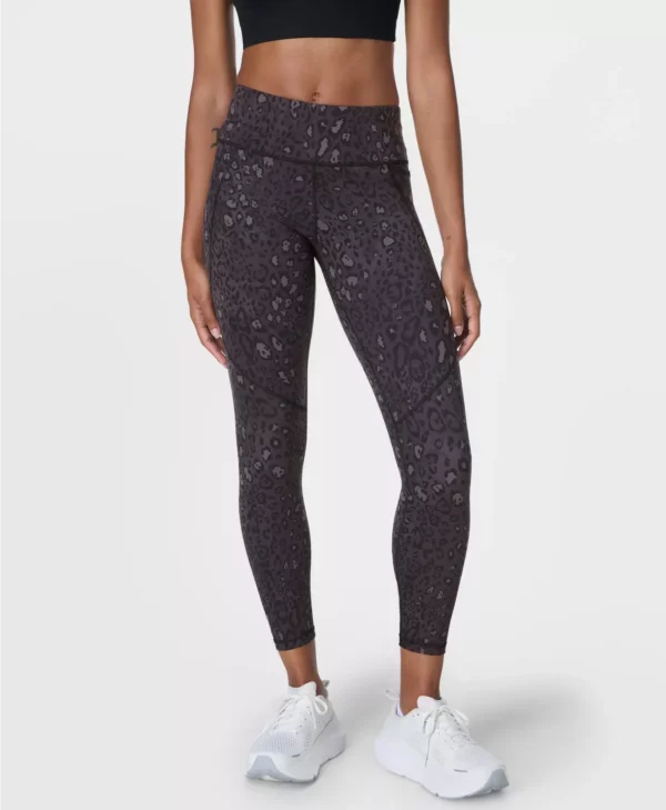 Power 7/8 Gym Leggings Zwarte Luipaardprint - Sweaty Betty Leggings