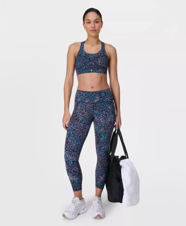 Power Gym Leggings Blauwe Aurora Print - Sweaty Betty Leggings