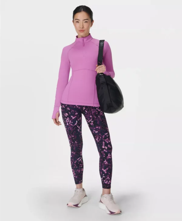 Power Gym Leggings Paarse Waterlelieprint - Sweaty Betty Leggings