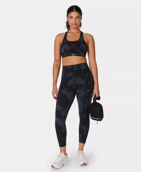 Power UltraSculpt High-Waisted Leggings Zwarte Fade Print - Sweaty Betty Leggings