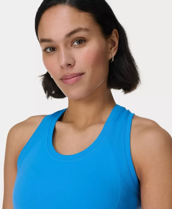 Athlete Seamless Workout Tank Top Oceaanblauw - Sweaty Betty Tops