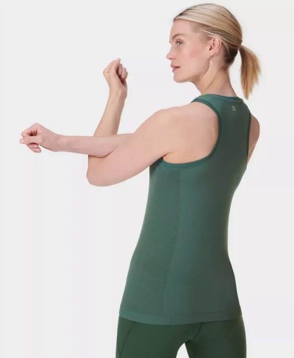 Athlete Seamless Workout Tank Top Diepgroen - Sweaty Betty Tops