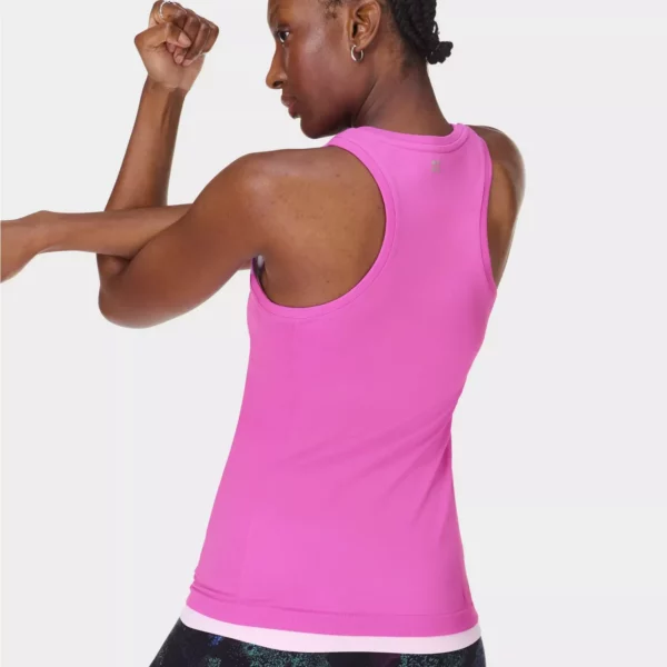 Athlete Seamless Workout Tank Top Fuchsia Roze - Sweaty Betty Tops
