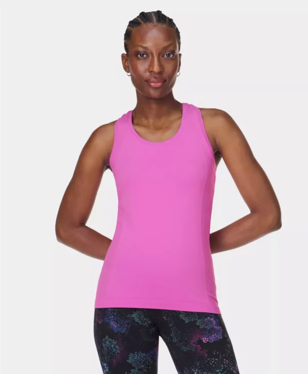 Athlete Seamless Workout Tank Top Fuchsia Roze - Sweaty Betty Tops