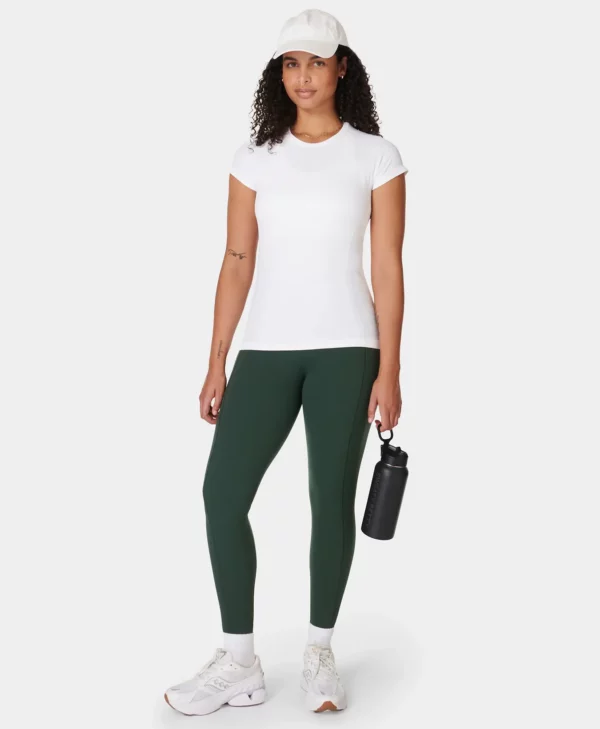Athlete Seamless Workout T-Shirt Wit - Sweaty Betty Tops