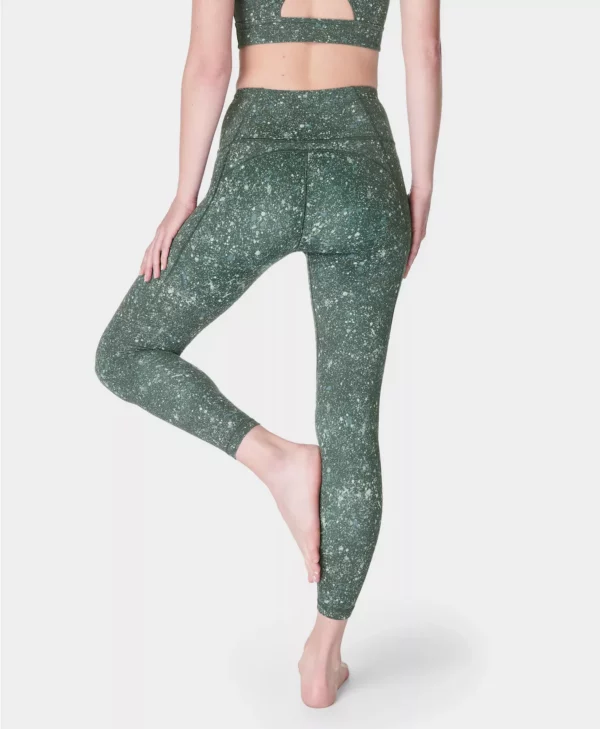 Super Soft 7/8 Yoga Leggings Groene Spikkelprint - Sweaty Betty Leggings