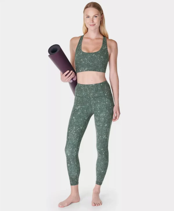 Super Soft 7/8 Yoga Leggings Groene Spikkelprint - Sweaty Betty Leggings