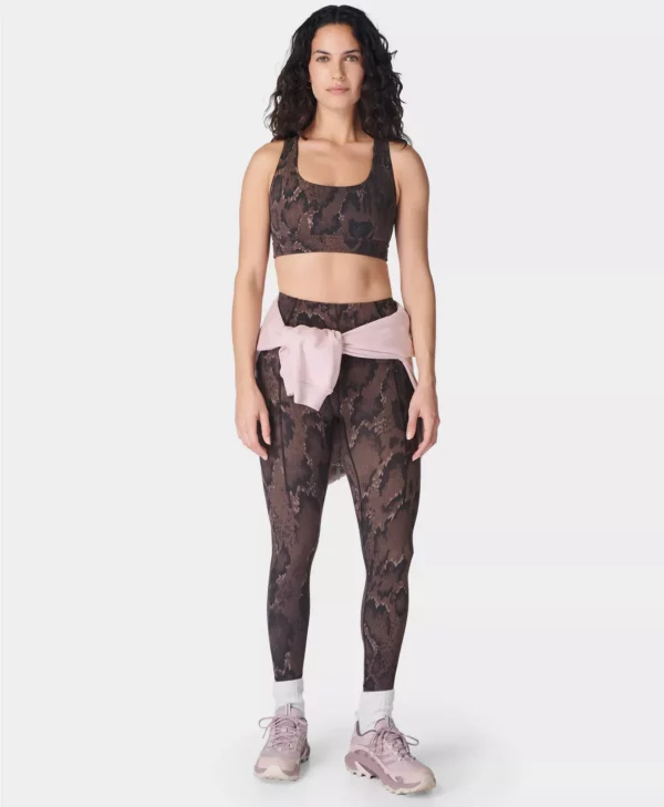 Super Soft Reversible Bra Bruine Slangenprint - Sweaty Betty Sport-bh
