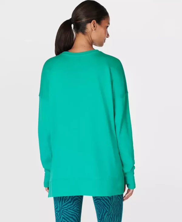 After Class Longline Sweatshirt Smaragdgroen - Sweaty Betty Sweaters