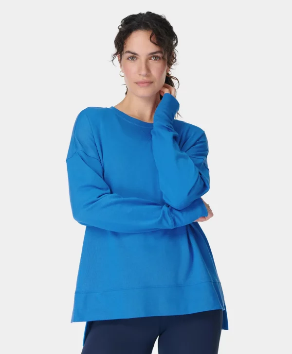 After Class Longline Sweatshirt Oceaanblauw - Sweaty Betty Sweaters