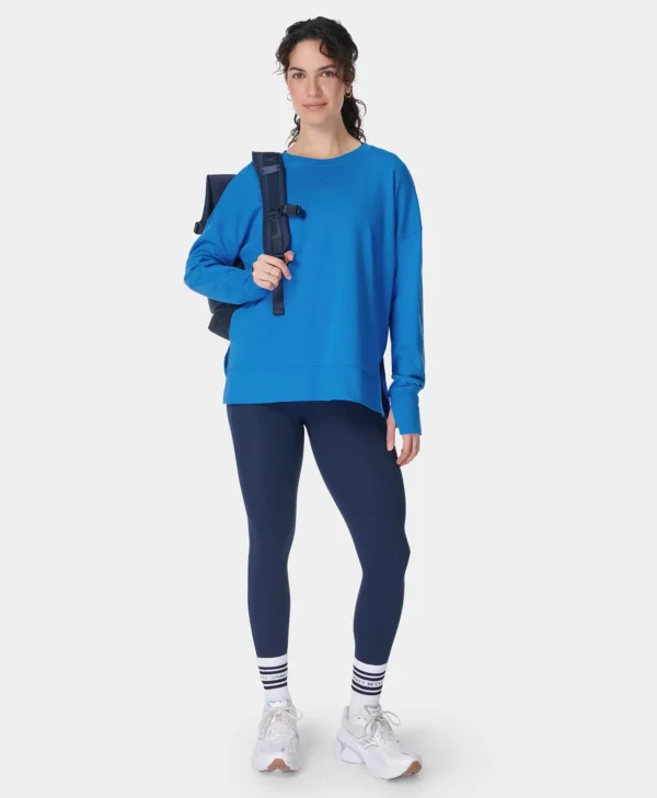 After Class Longline Sweatshirt Oceaanblauw - Sweaty Betty Sweaters