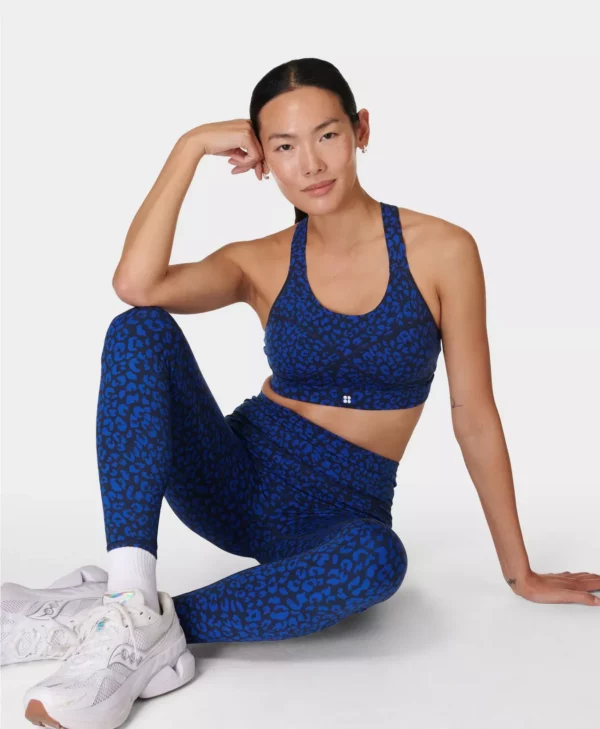 Power Medium Support Sports Bra Blauwe Dierenprint - Sweaty Betty Sport-bh