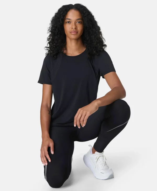 Breathe Easy Mesh T-shirt Zwart - Sweaty Betty Hardloopshirt