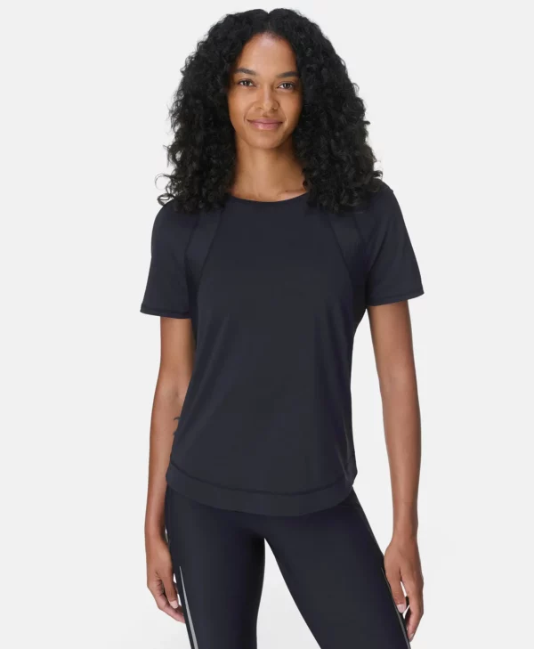 Breathe Easy Mesh T-shirt Zwart - Sweaty Betty Hardloopshirt