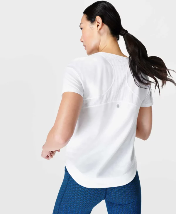 Breathe Easy Mesh T-shirt Wit - Sweaty Betty Hardloopshirt
