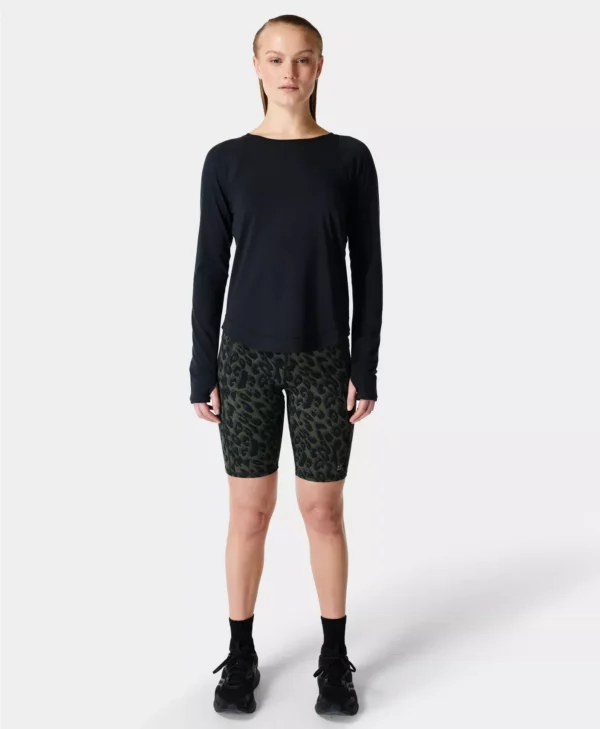 Breathe Easy Mesh Long Sleeve Top Zwart - Sweaty Betty Hardlooptop