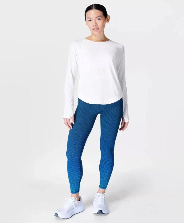 Breathe Easy Mesh Long Sleeve Top Wit - Sweaty Betty Hardlooptop