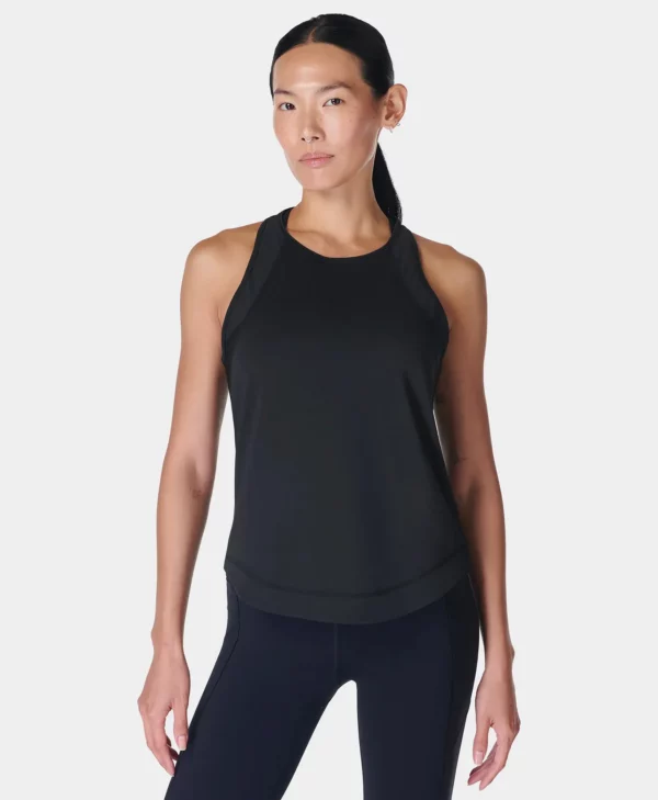 Breathe Easy Run Tank Top Zwart - Sweaty Betty Hardlooptop