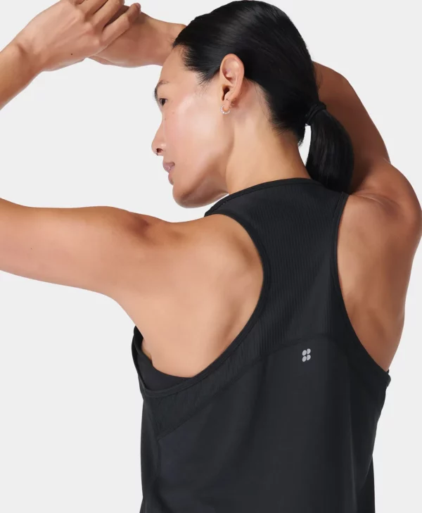 Breathe Easy Run Tank Top Zwart - Sweaty Betty Hardlooptop