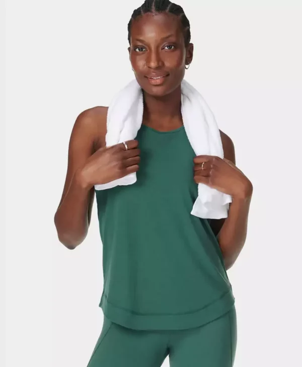 Breathe Easy Run Tank Top Diepgroen - Sweaty Betty Hardlooptop