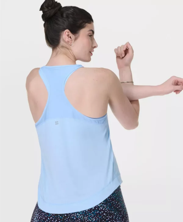 Breathe Easy Run Tank Top Lichtblauw - Sweaty Betty Hardlooptop