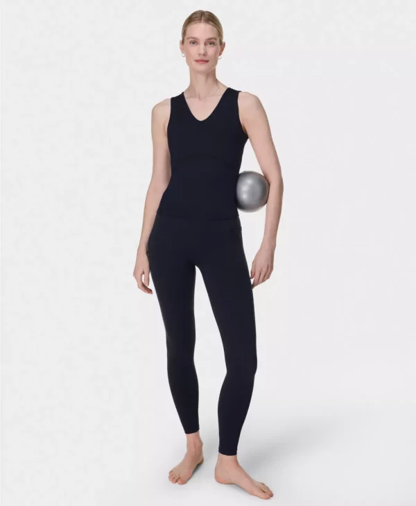 Gaia V-Neck Tank Top Zwart - Sweaty Betty Tops