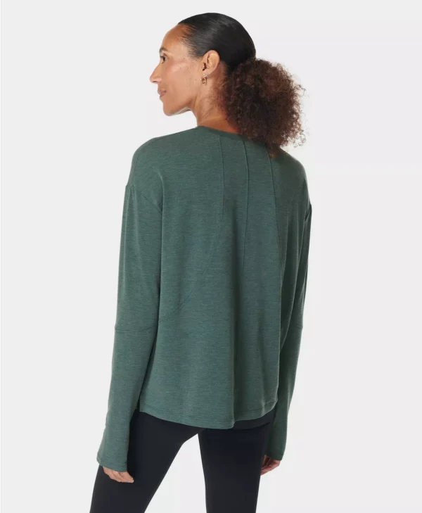 Soft Flow Studio Long Sleeve Top Mosgroen - Sweaty Betty Longsleeves
