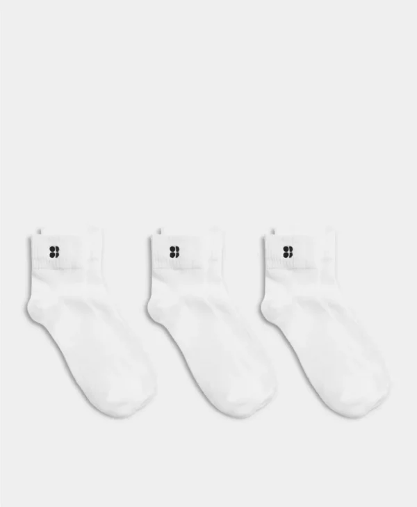 Essentials Mini Crew Sokken 3-Paar Wit - Sweaty Betty Sokken