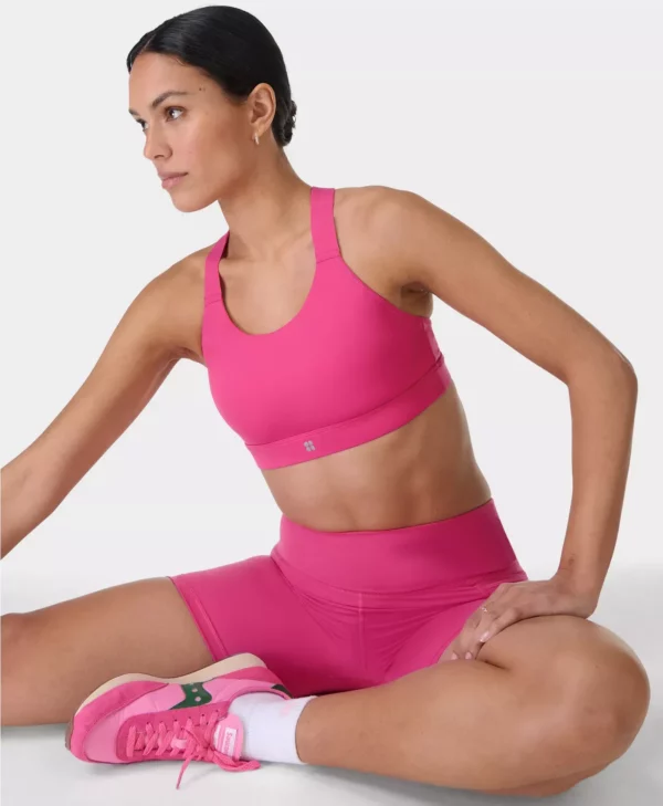 Power Medium Support Sports Bra Fuchsia Roze - Sweaty Betty Sport-bh