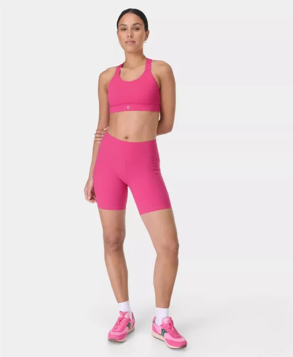 Power Medium Support Sports Bra Fuchsia Roze - Sweaty Betty Sport-bh