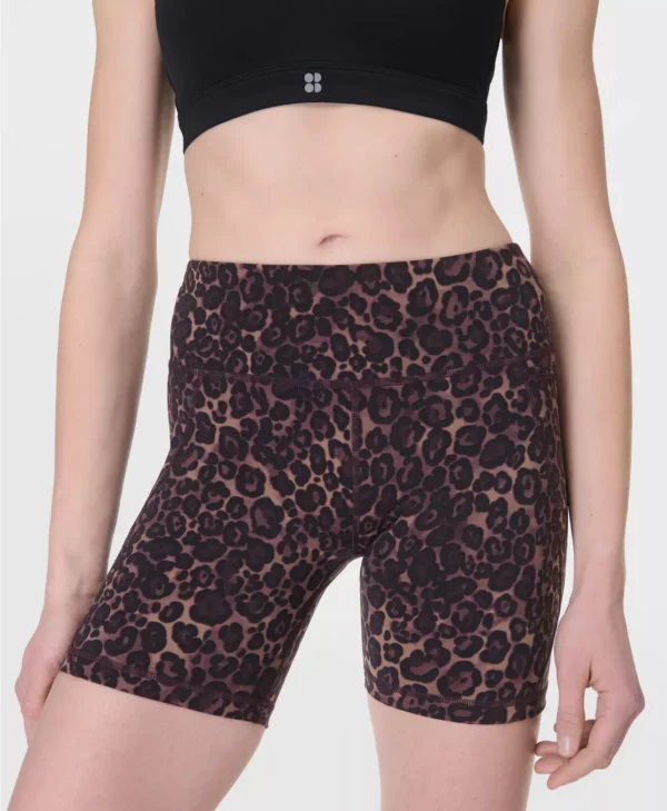 Power 6" Biker Shorts Bruine Luipaarprint - Sweaty Betty Shorts