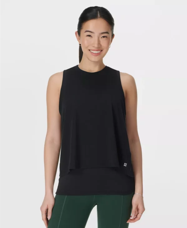 Soft Flow Studio Tank Top Zwart - Sweaty Betty Tops