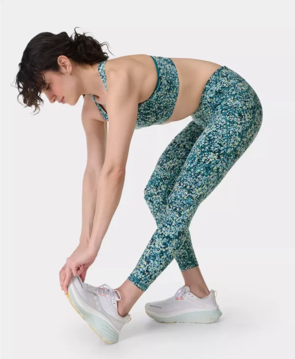 Power Gym Leggings Blauwe Bloemenprint - Sweaty Betty Leggings