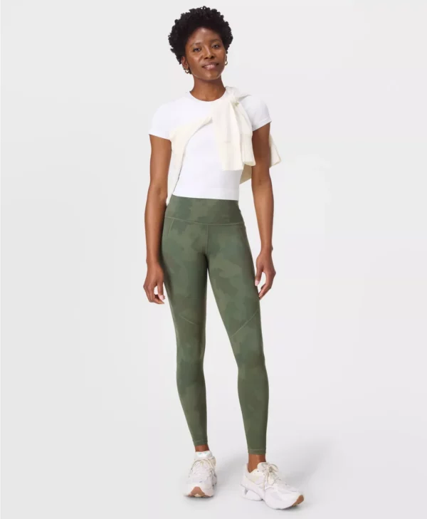 Power Gym Leggings Groene Camouflageprint - Sweaty Betty Leggings
