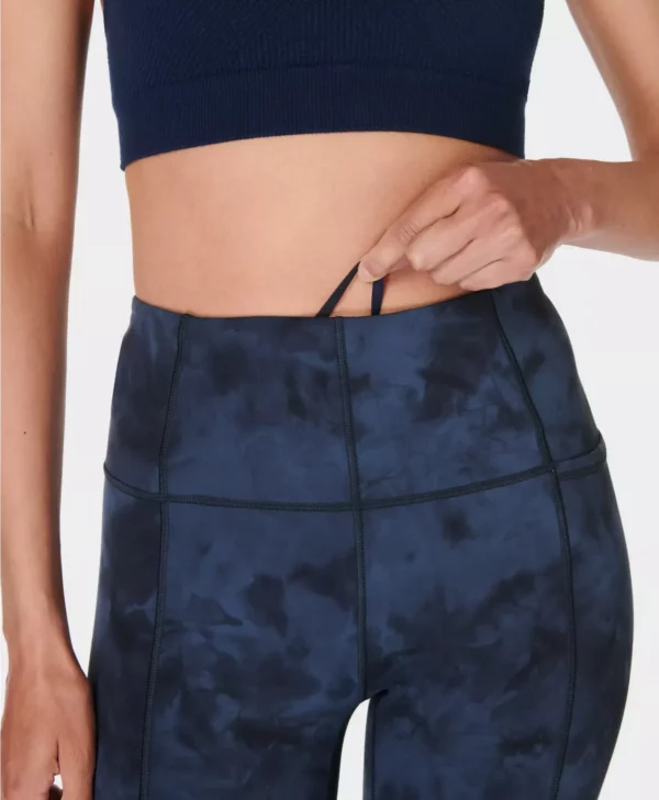 Super Soft 7/8 Yoga Leggings Donkerblauw Tie-Dye - Sweaty Betty Leggings