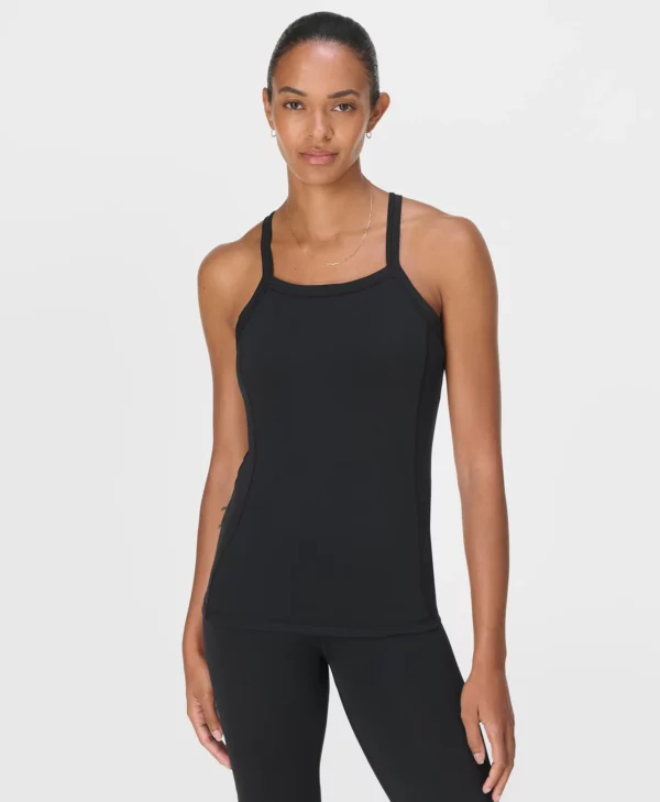All Day Tank Top met Bra Zwart