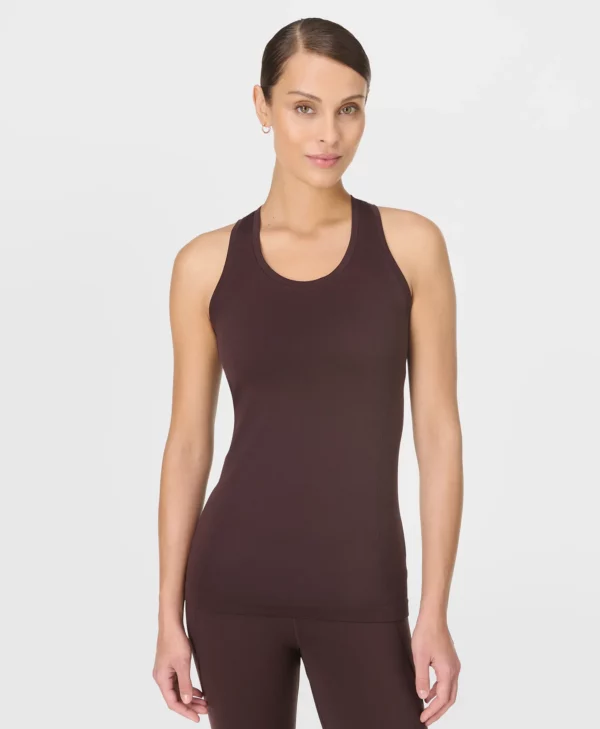 Athlete Seamless Workout Tank Top Donkerbruin