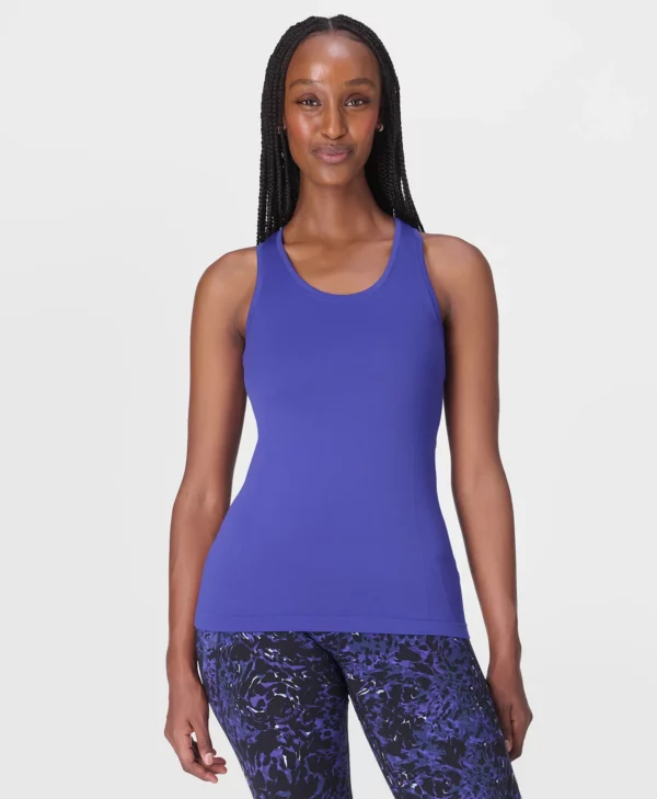 Athlete Seamless Workout Tank Top Koningsblauw