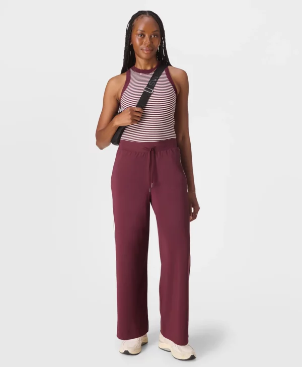 Explorer Wide Leg 30" Broek Bordeauxrood