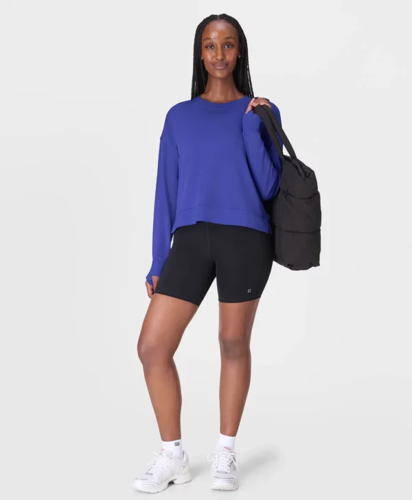 After Class Crop Sweatshirt Koningsblauw