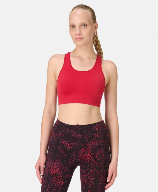 Stamina Seamless Sports Bra Helderrood - Sweaty Betty Sport-bh