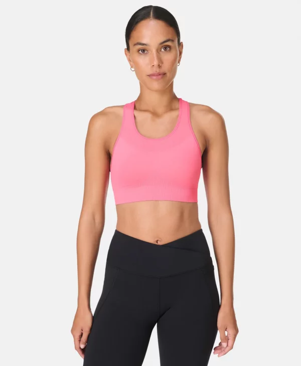 Stamina Seamless Sports Bra Knalroze - Sweaty Betty Sport-bh