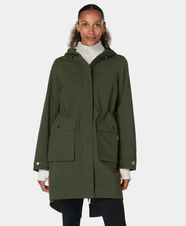Stride Waterproof Parka Donkergroen