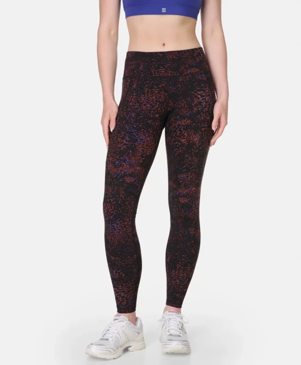 Power Gym Leggings Bruine Schildpadprint - Sweaty Betty Leggings