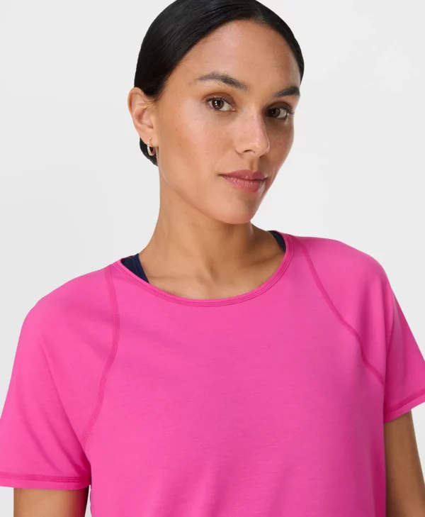 Breathe Easy Mesh T-shirt Fuchsia Roze - Sweaty Betty Hardloopshirt